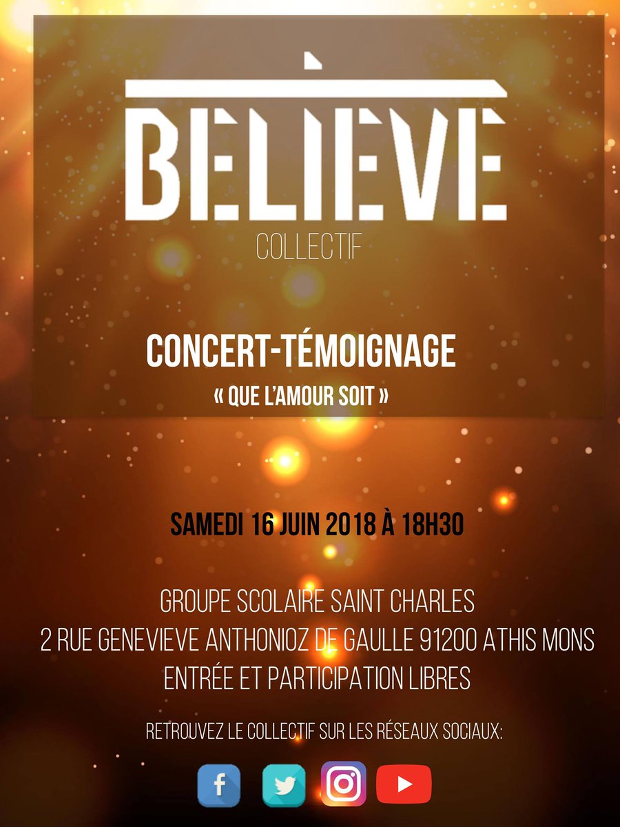 Coll_Believe's tweet photo. C'est relativement rare: l'ensemble scolaire Saint Charles ouvre ses portes au public le 16 Juin pour un concert témoignage. Venez nombreux!! :-) https://t.co/Wv94PQjA4u