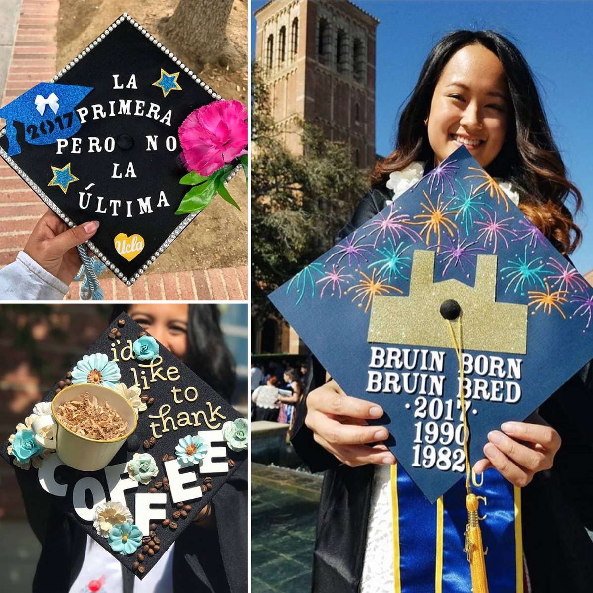 One-of-a-kind graduation caps