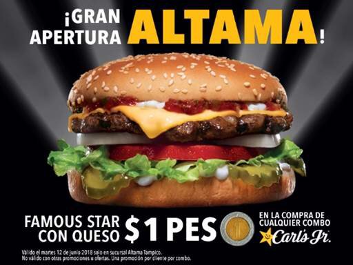 mafisD's tweet photo. RT @mafisD: #1peso! RT @mafisD: #tampico #madero #altamira #altama #carlsjr #favoritehamburger https://t.co/tA4lDXgt0Y