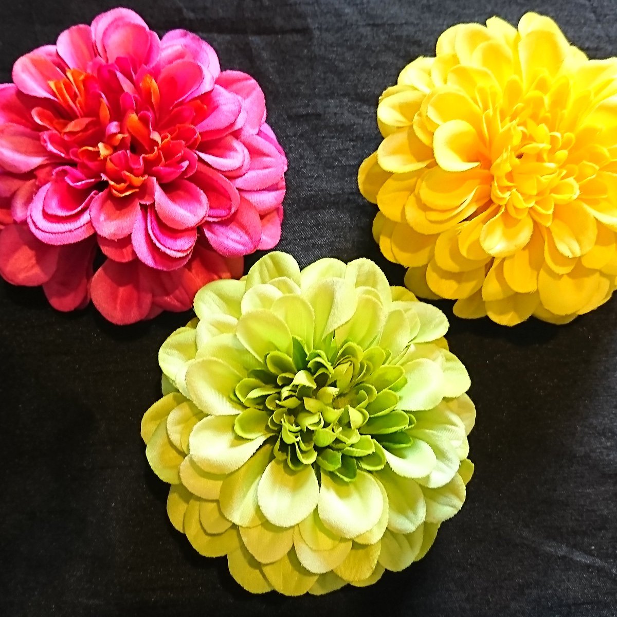 The Dahlias are back in stock! Perfect for #summer. #hairflowers #pinup #tropical #tiki #rockabilly