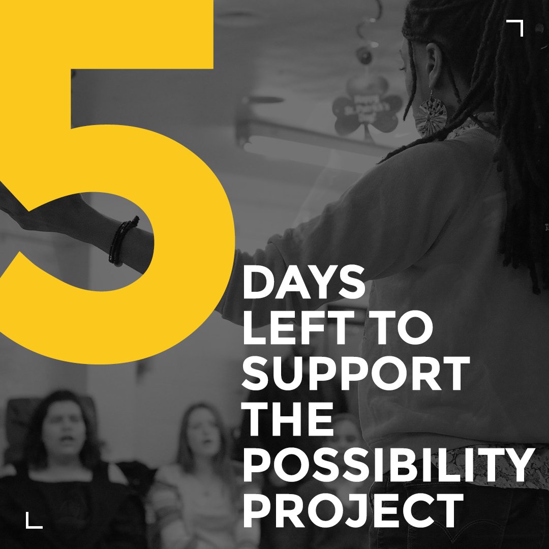 5 days left to contribute to @possibilityproj and empower NYC #teenagers to change the world! #MissionPossible #giveback #AnythingIsPossible To donate &amp; learn more >> bit.ly/MissionPossibl…