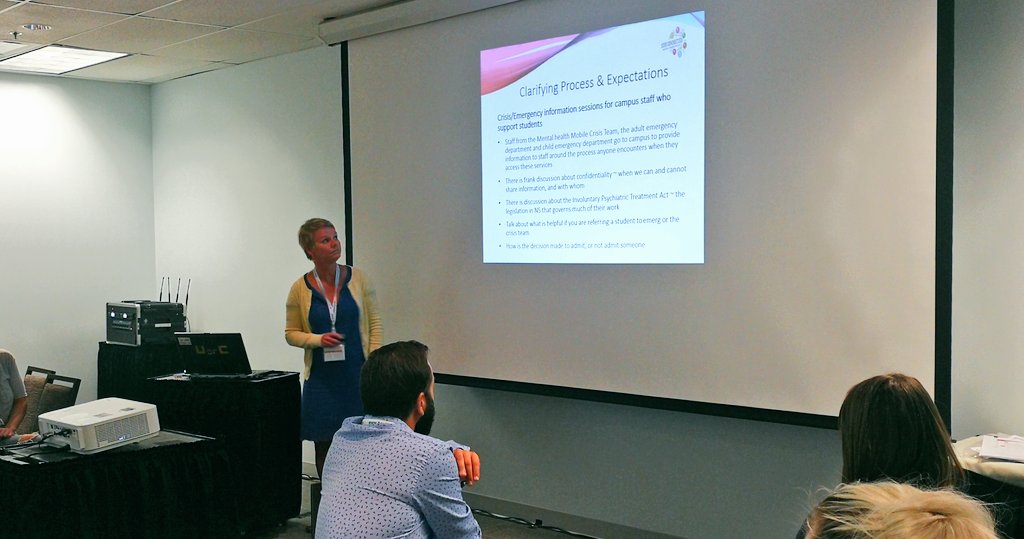 jbgarcia__'s tweet photo. Debbie Phillips shares best practices on uniting emergency response services, hospital ER, and PSE campus life staff for students in distress #WellnessSummit18 https://t.co/jwnSWJ3yhc