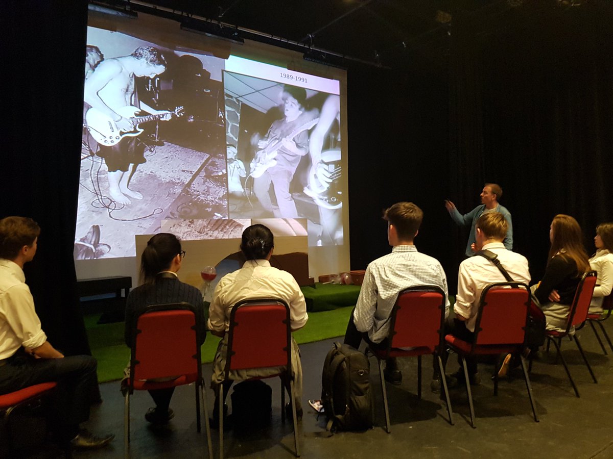 ellesmerecreate's tweet photo. Ahead of tomorrow evening's talk on  'A Life in Photography' Pat Graham shares his experiences documenting rock bands with some of our keen photographers @ellesmerecoll @JaimiePTW @Artsmarkaward @ArtsAward https://t.co/HE1SlGz1FD