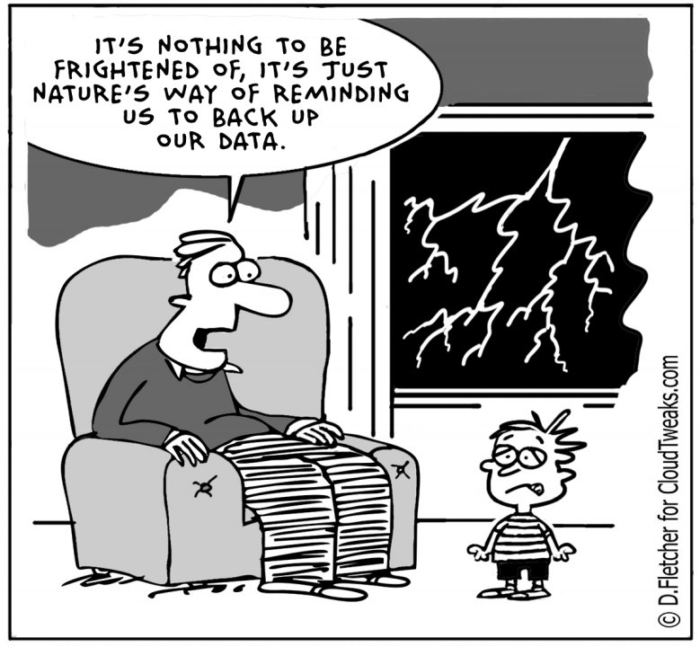 dtinetworks's tweet photo. The lighter side of the cloud - the backup reminder. #IThumor #backupreminder #TheCloud #DataGroup #CyberSecurity #AreYouProtected? https://t.co/Q7TKmoZPq7
