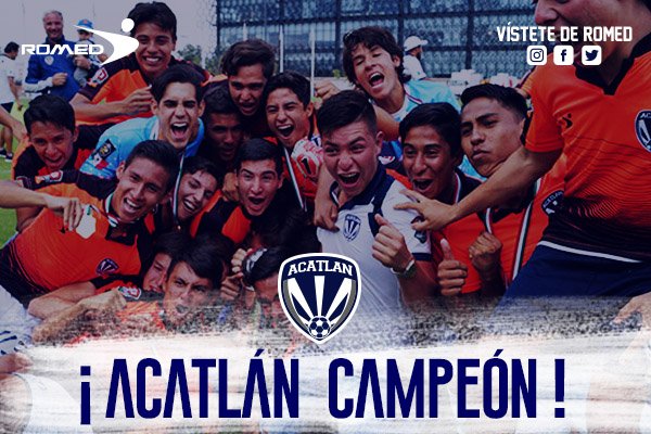 <a href="/AcatlanFC/">Acatlanfc_oficial</a> 🔵⚪🔵
🏆CAMPEÓN DE LA <a href="/3aDivision/">3adivision</a> 
FELICIDADES a todo el equipo, cuerpo técnico, directivos y familiares.
#VestimosALosCampeones #VísteteDeRomed