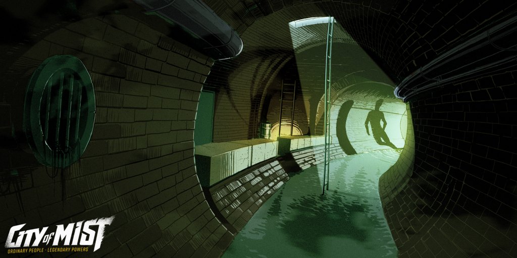 SonOfOakGames's tweet photo. Reviewing the strength of the mist at different locations today with Ramirez. First stop: The Sewers 🤢I begged to stay outside for this one but it's all part of the training. He promised we\d get breakfast at the 24/7 diner after but honestly I've lost my appetite. #AgentHunter https://t.co/YPTMKSnQ7v