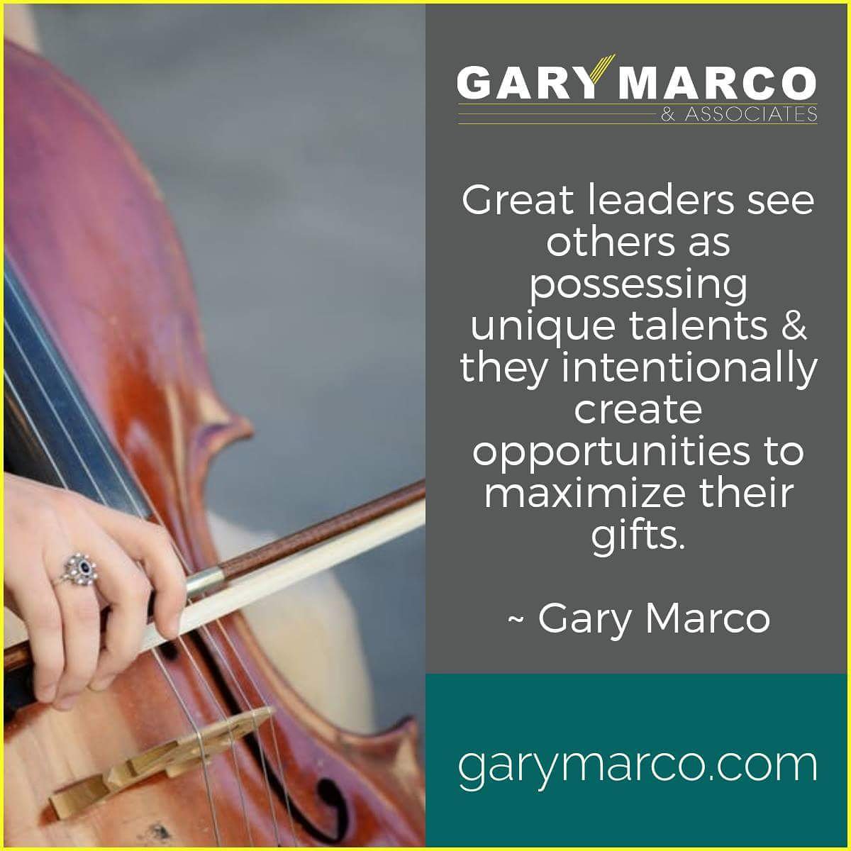 thegarymarco's tweet photo. Great #leaders see others as possessing unique talents and they intentionally create #opportunities to maximize their gifts. https://t.co/fqaCq5yyez