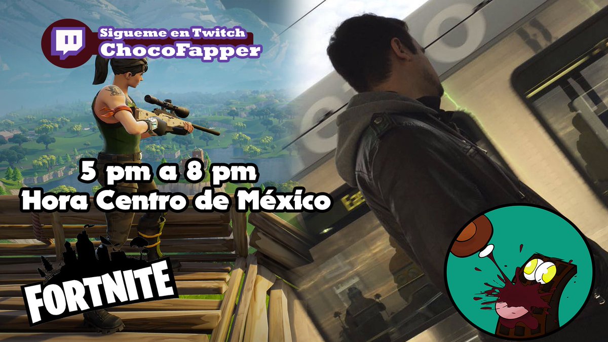 ChocoFapper's tweet photo. Que onda compas, caiganle a echar cura y a ver unos buenos plays y wins al Fortnite, de 5 a 8pm hoy, por mi canal de Twitch (: https://t.co/F5zfVYkCES #game #twitch https://t.co/JYkbxPDv9E