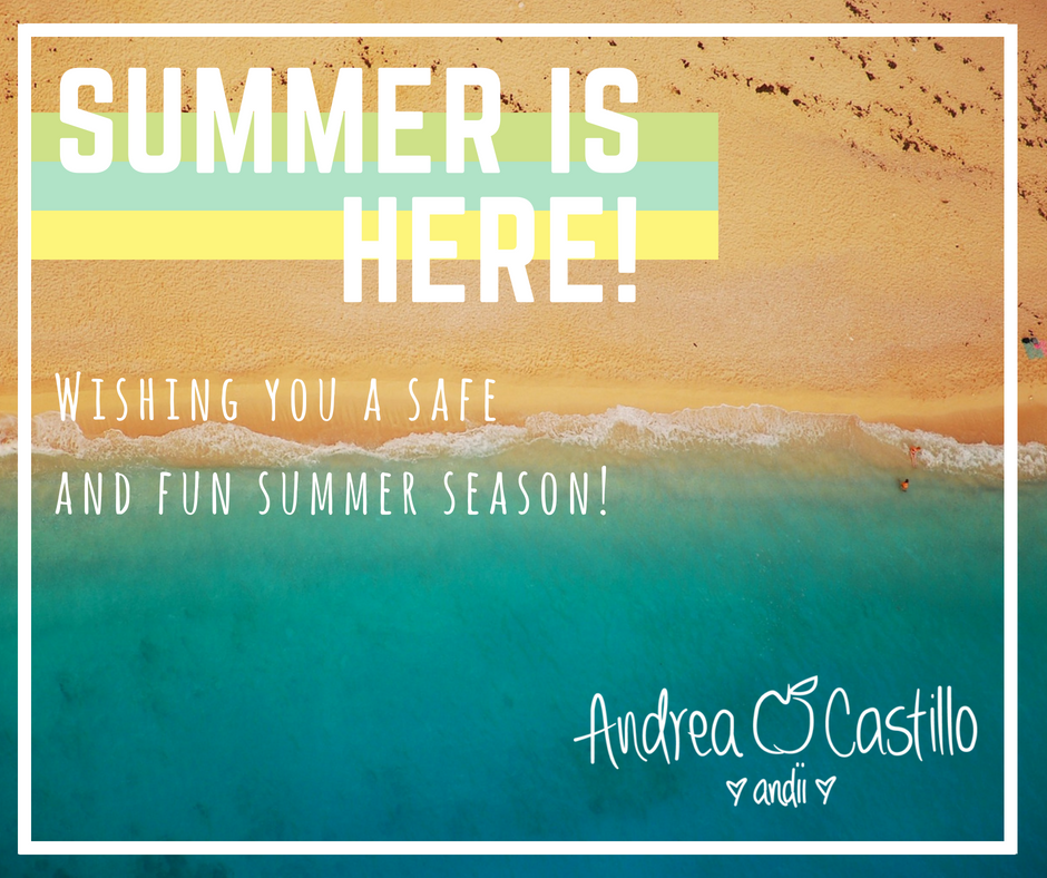 AndiiCastilloFd's tweet photo. Whether you are traveling with the family or sticking around, we wish you nothing but the best! #Summer #AndreaCastilloFoundation https://t.co/Ne0xNvhnrr