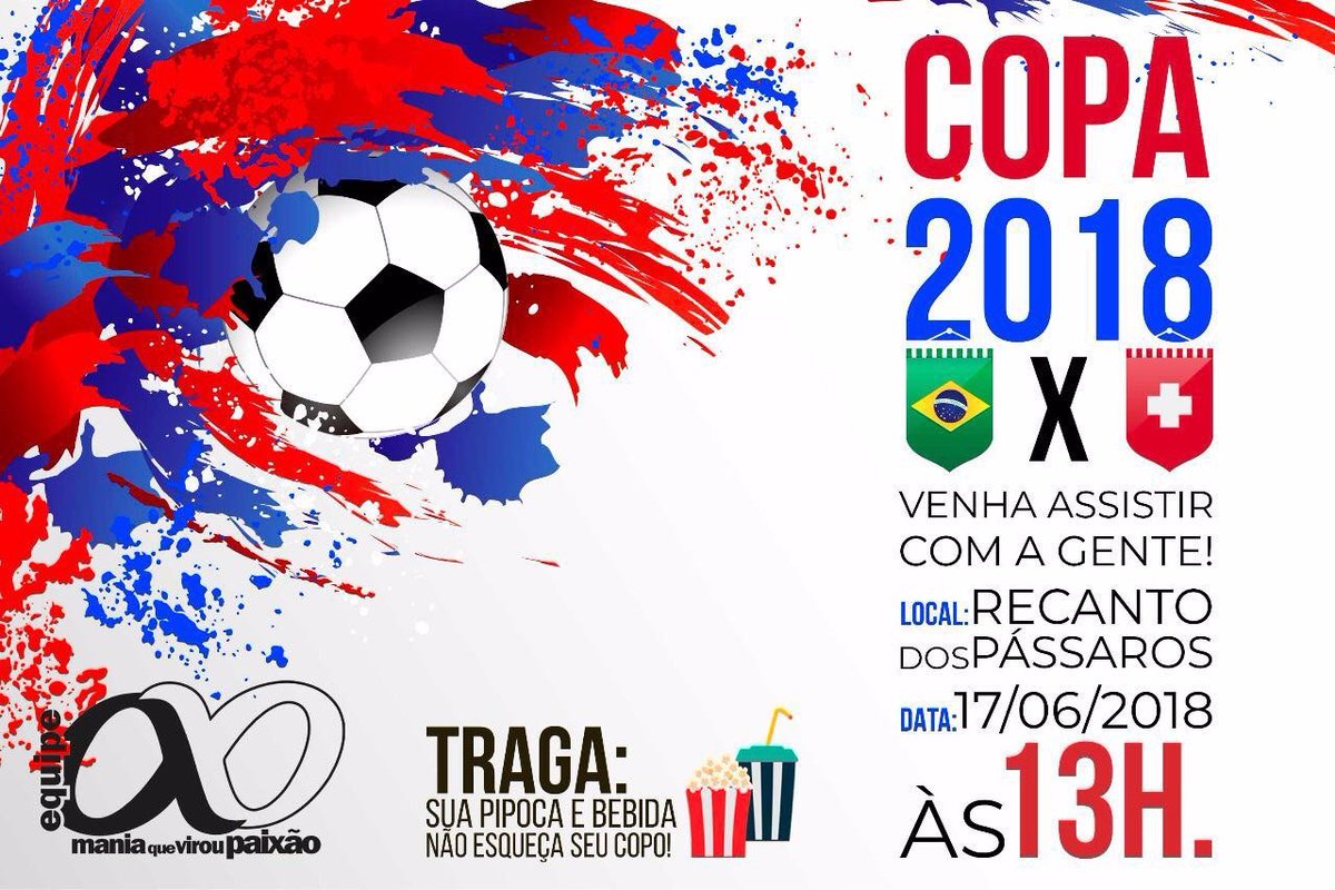 equipeaa's tweet photo. Domingo é dia de Assistir o Jogo do Brasil entre amigos.
#BrasilnaRussia #Copa2018 https://t.co/MYg15soWPL