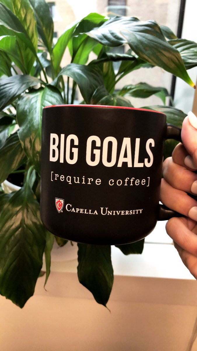 CapellaU's tweet photo. Coffee ✔️ 
Confidence ✔️ 
and we're ready for the week! #MondayMotivation https://t.co/l3VjablkaX