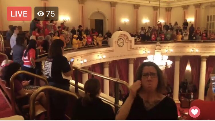 kai_newkirk's tweet photo. BREAKING: Over 100 moral witnesses w/ California #PoorPeoplesCampaign are risking arrest disrupting the CA Senate Gallery to demand affordable housing, livable wages, guaranteed basic income &amp; high quality education for ALL. 

#EverybodyHasARightToLive

https://t.co/yJwkfvbYxs https://t.co/G2LKWRm6OL