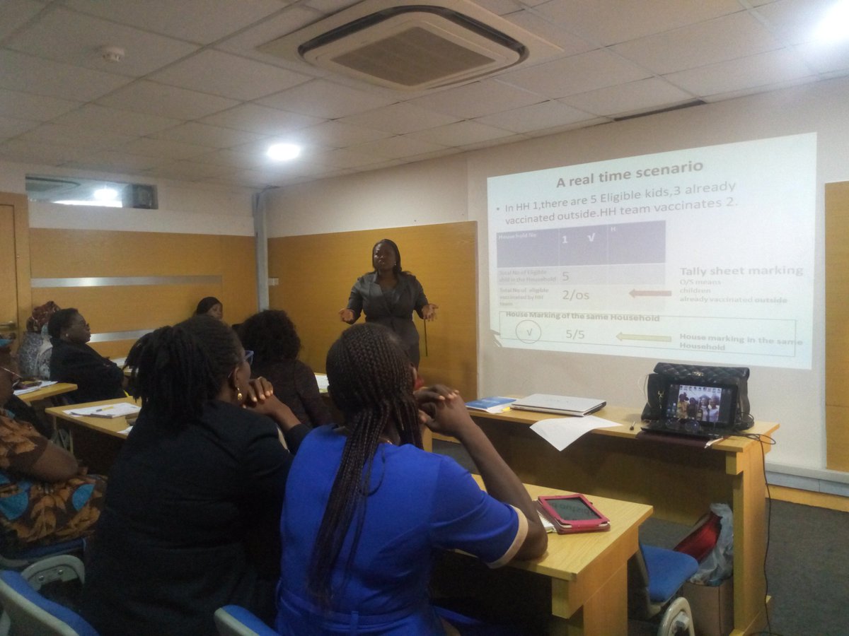 InnovativeLagos's tweet photo. State Level implementation TOT for 2nd Round 2018 NIPDs. Director, Family Health and Nutrition with the State Team and WHO addresses State Technical Facilitators on the need to improve outcome and timely resolve rejections/noncompliance.
#NIPDS2ndROUND
#ImmunizeEveryChild https://t.co/12Y9QPMSgJ