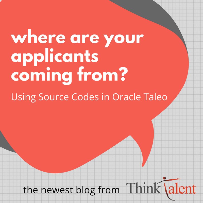 The newest blog is up from @ThinkTalentLLC - Source Tracking in Oracle Taleo. Find out where your applicants are coming from! thinktalent.net/Communities/Bl… … #Oracle #HCM @OracleHCM