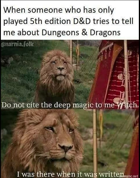 ElvenTower's tweet image. Wow I thought this was a GREAT meme. BTW I can&apos;t claim to have been there. I¡ve only been playing since 3rd edition. #DnD #dnd5e #RPG