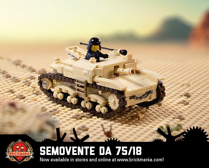 brickmaniatoys's tweet image. New in our stores: Semovente Da 75/18 - Self Propelled Gun - Based on the German StuG design, the Italian Semovente Da 75/18 was a self-propelled gun primarily deployed in North Africa and Sicily during World War II. Ready for you right now: ow.ly/5gAO50hEUtg