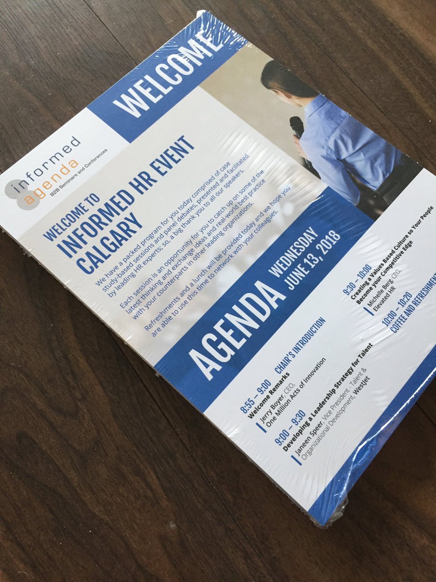 InformedAgenda's tweet photo. Less than 48 hours to go until InformedHR Calgary, with leading industry experts from top employers @TravelAlberta, @streamsystems1, @TartanInd, @sobeys, @cenovus, @atbfinancial, @ABBlueCross, @westjet, @CMHACalgary, @YMCA_Calgary #InformedHR https://t.co/yModU0mizq