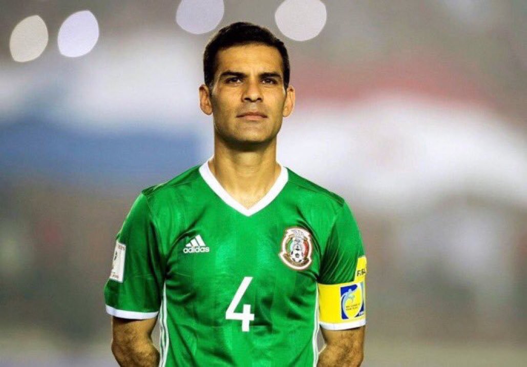 The2018WorldCup's tweet photo. Mexican defender Rafael Marquez (39) is set to appear at his FIFTH World Cup:

🏆 2002
🏆 2006
🏆 2010
🏆 2014
🏆 2018

The only player from the 2002 World Cup playing at the 2018 World Cup. 😎🇲🇽👏 https://t.co/QRjMNd4T1n