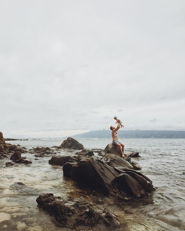 I was trying to show Lev the two turtles swimming around us but he didn't really care. He did like crawling around naked on the beach though. ift.tt/2l4I7ku