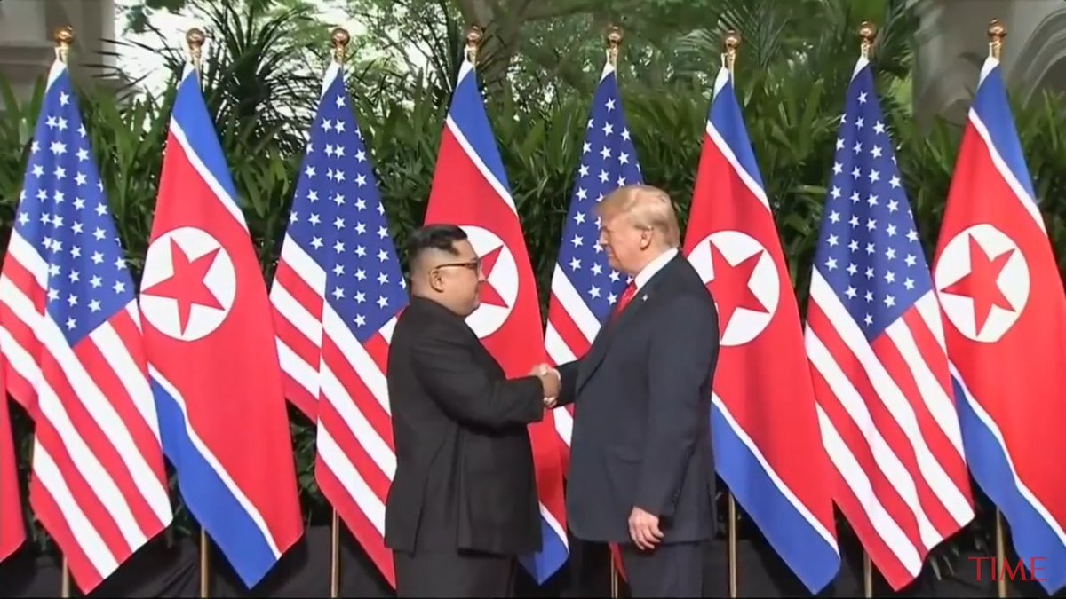 World_Tory's tweet photo. BREAKING: Something the world thought we would never see. @realDonaldTrump and Kim Jong Un at the Singapore Summit! #TrumpKimSummit https://t.co/81lHsyrqAH