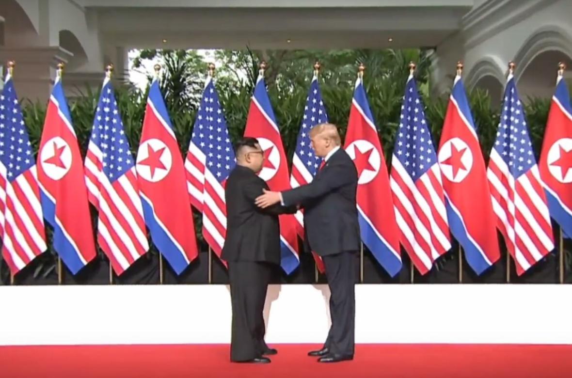 straits_times's tweet photo. HISTORY IS MADE.
#TrumpKimSummit #SingaporeSummit https://t.co/z4QT4mHVrY