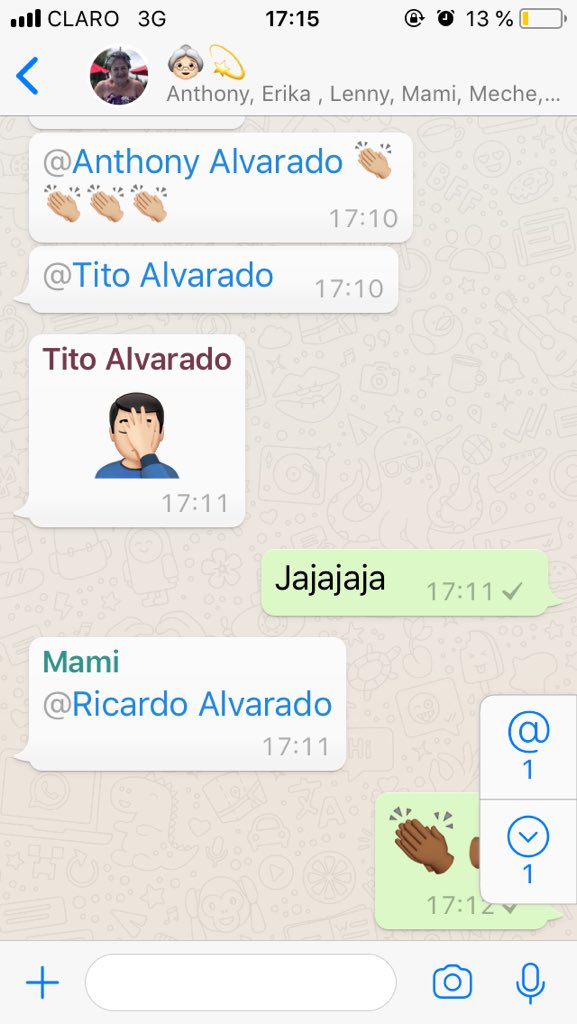 DonAlvi30's tweet photo. Cc le enseñas a tu mamá a mencionar personas en WhatsApp 😂❣️ https://t.co/GjzmU1danC