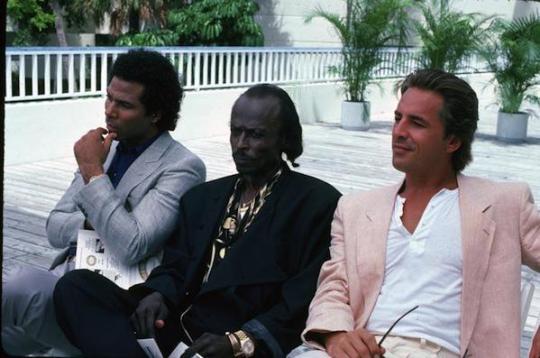DurhamWASP's tweet photo. Miles Davis in Miami Vice [1985] #Jazz https://t.co/DSu9NckQJ9