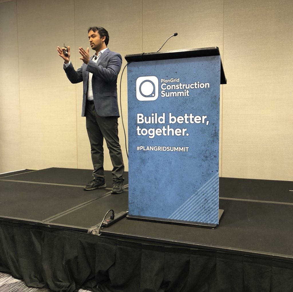PlanGrid's tweet photo. @aditya_thakur during our session, From Data to Insights, “Our goal for Insights is to help increase productivity within and across projects.” #PlanGridSummit https://t.co/80u6bt5yUD