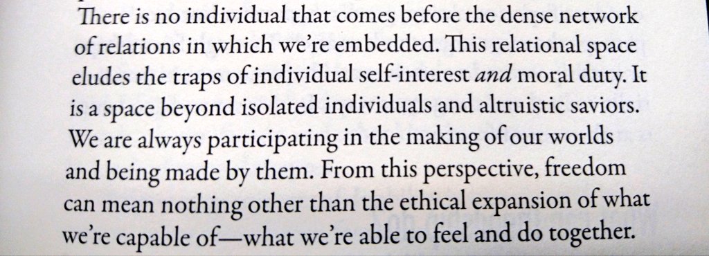 asyndetic's tweet photo. @ARBRadBookfair @joyfulcarla @manypolitics @narchiststudies #TheInvisibleCommittee: "...the freedom to uproot oneself has always been a fantasmic freedom. We can't rid ourselves of what binds us without at the same time losing the very thing to which our forces would apply" — #JoyfulMilitancy https://t.co/CHDWfr4TD8