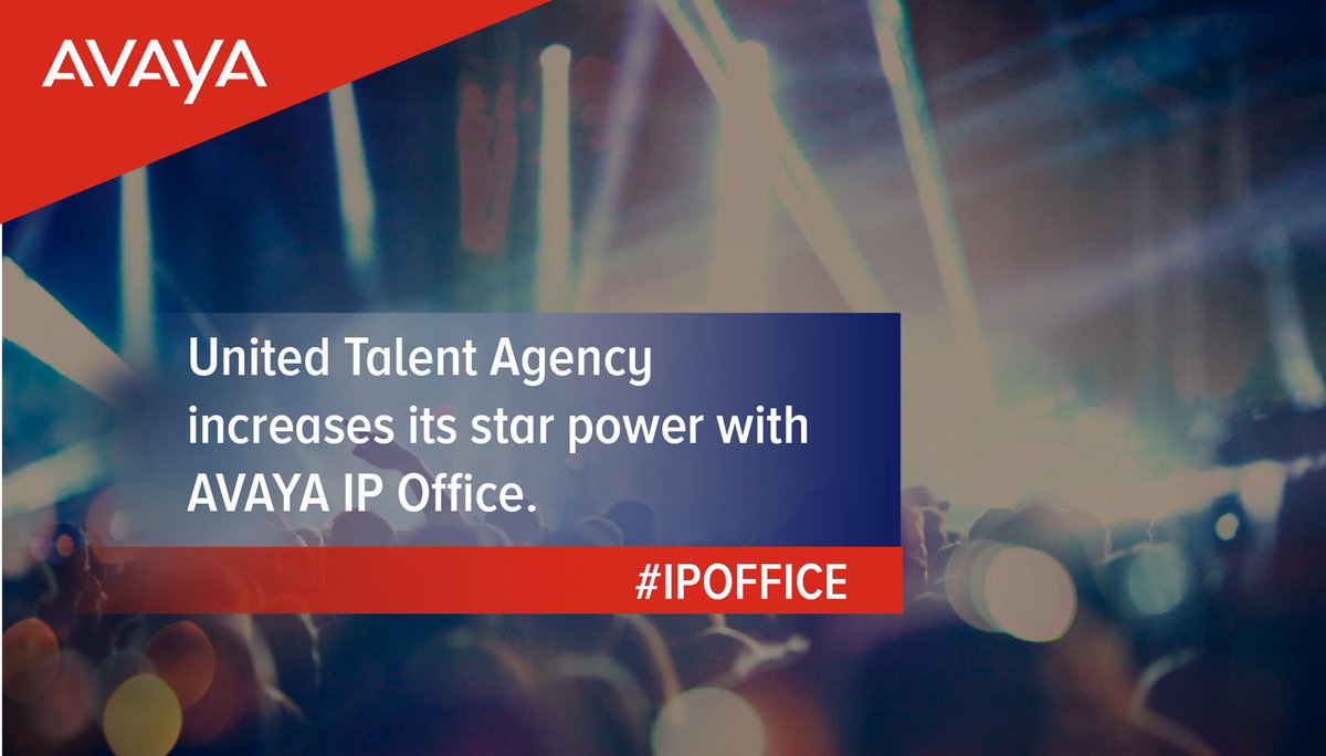 coreymi's tweet photo. United Talent Agency increases its star power with @Avaya #IPOffice. #avayanation  https://t.co/oc0dzAVBhL https://t.co/9Ocfd4CNzP