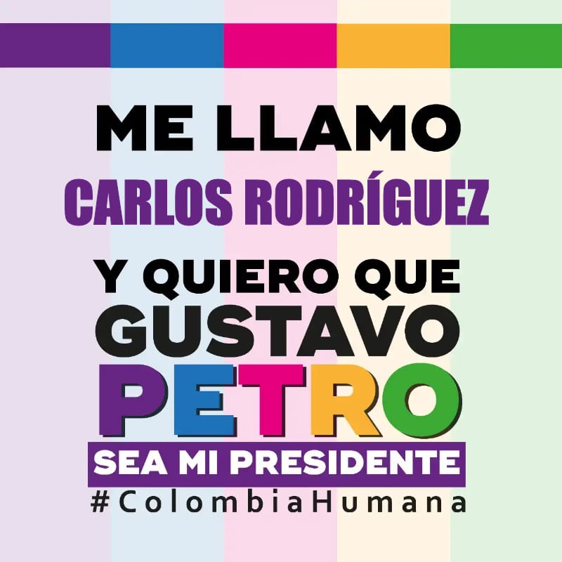 cronos23's tweet image. Me llamo Carlos Rodríguez y QUIERO QUE GUSTAVO PETRO SEA MI PRESIDENTE. 🐝🥑