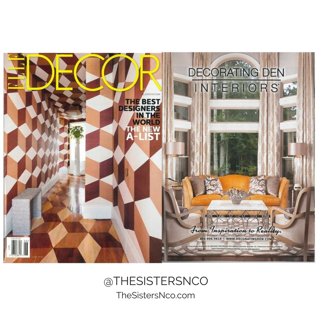 thesistersnco's tweet photo. E L L E D E C O R | Have you picked up the latest copy of @elledecor ? You can find one of our rooms on page 105. Go pick up your copy today! #TheSistersNCo #ElleDecor #DecDen # DecorBoss @BernhardtInc https://t.co/fgzN8fbdQh