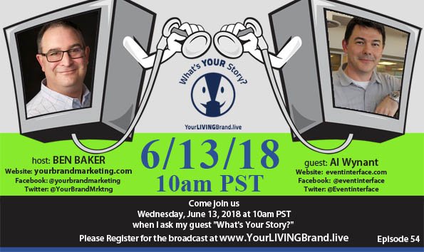 IAMBenBaker's tweet image. On June 13 2018 we will have the pleasure of sharing the mic with Al Wynant of @EventInterface on the YourLIVINGBrand.live show. Al gives us an inside look into where the event planning business is going. Episode will air at 10 am Pacific.
