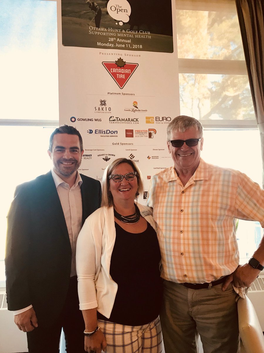 theroyalfdn's tweet photo. Tonight’s MC, Tim Morgan from @boomottawa; Events Director at the Royal Foundation, Tracey Welsh; owner of @CanadianTire #Kanata and presenting sponsor of #RoyalOpen, Dave Malcomson! https://t.co/dNulOmqMOT