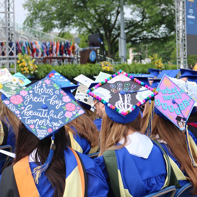 UDelaware's tweet photo. A look back at the caps of commencement! 🎓 #UDgrad2018 https://t.co/dRoAKFunYB