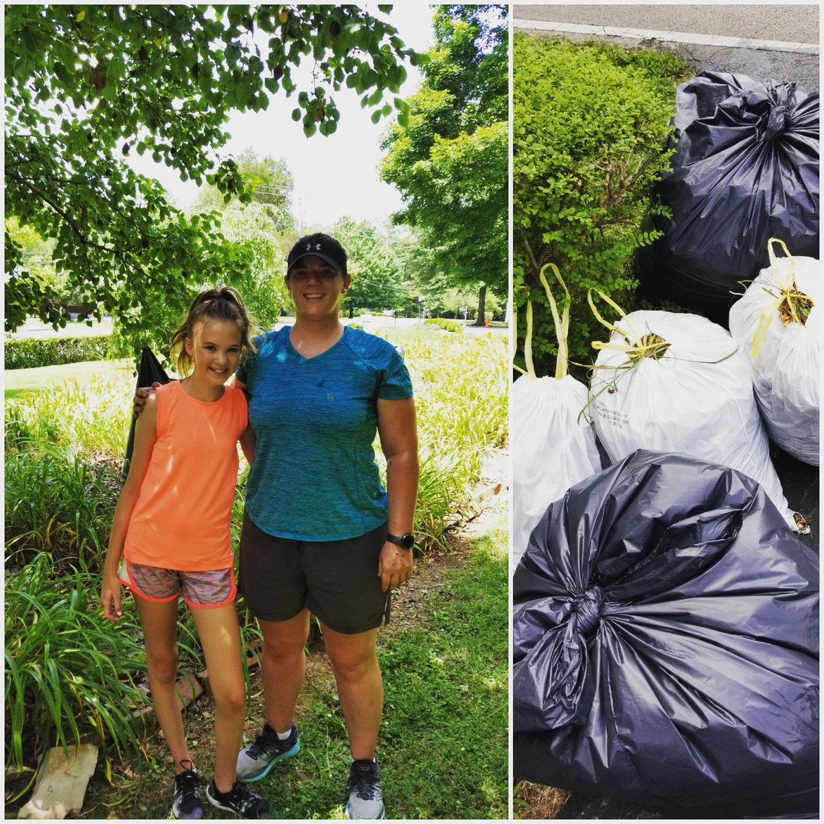 View from the office. MissionMonday was a hot one but we conquered the pool size flower bed. #YouthSummerSeries