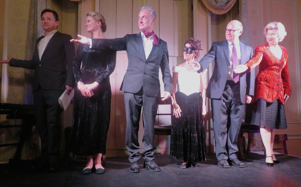 stephenmahoneym's tweet photo. My picture; david Bark Jones, Lesley Harcourt, Anton Blake, Mary Plazas, Simon Coates & Issy Van Randwyck acting cast in actor/director Antony Zaki & Writer/Director Rob Dutt collaboration play of Julia Pastrana, The Victorian Monkey Lady, @HomeHouseLondon #antonyzaki #robindutt https://t.co/Y4ypVP8kC2