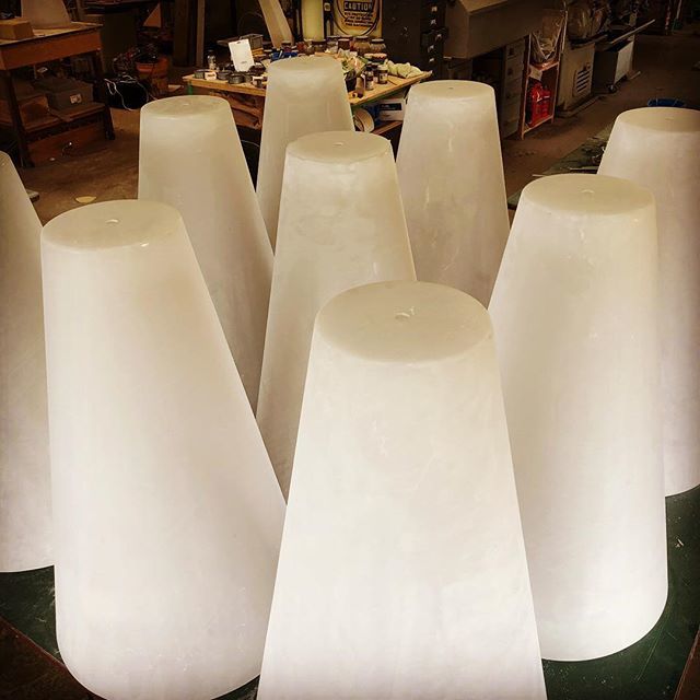 imagineFORM's tweet image. Cast #lampshades ready for packing.  #casting #resin