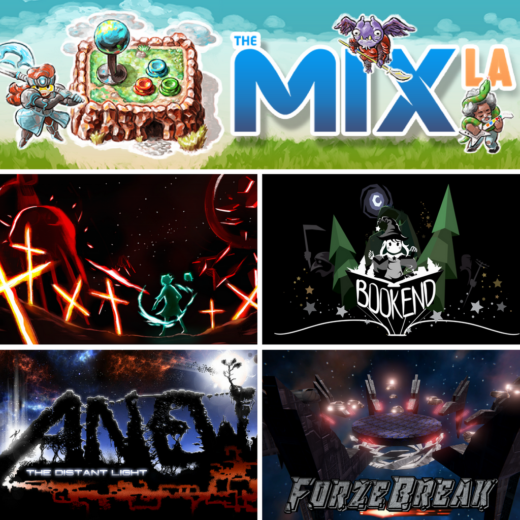 indieexchange's tweet photo. Games, games, games! Check out @melessthanthree , @bookendvr, @AnewTheGame, @ForzeBreakGame 
#TheMIX #LA #LosAngeles #E3 #1010 https://t.co/VVK0Fn2Erp