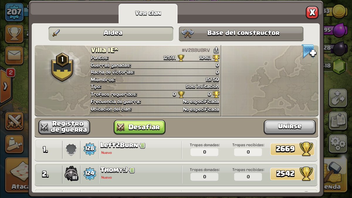 Mientras farmeamos th12 hemos cerrado el clan (aprovechad haters). Si queréis vernos manquear en th9 es vuestra oportunidad.
Admitimos Followers, haters, pros, mancos, moders, fps, estrellas de Twitter y hasta youtubers de CR.
#PoresoIE^cerró