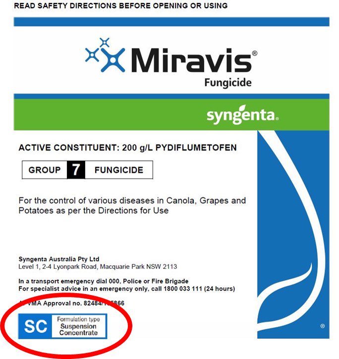 HortApplication's tweet image. Notice the new front page label design making the #ProductFormulation easy to identify for #TankMixing the product in the right order #Syngenta