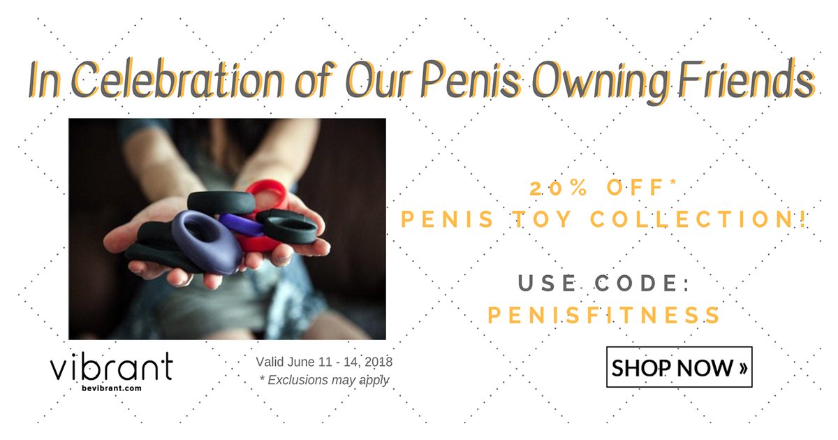 PhallophileRev's tweet photo. Vibrant is having a sale on penis toys and I'm still laughing at the discount code, PENISFITNESS. 🍆🏋️ Use it through Thursday for 20% off the collection here: https://t.co/1ZrS9aCd94 https://t.co/EZzDxaa2R7