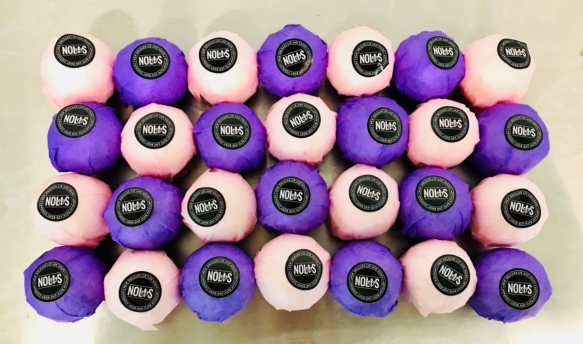 nolasoap's tweet photo. Coming soon... they aren’t minis or huge bath bombs!! Our website will soon have 2.5 oz #bathbombs!! https://t.co/Mrq7bprYTR