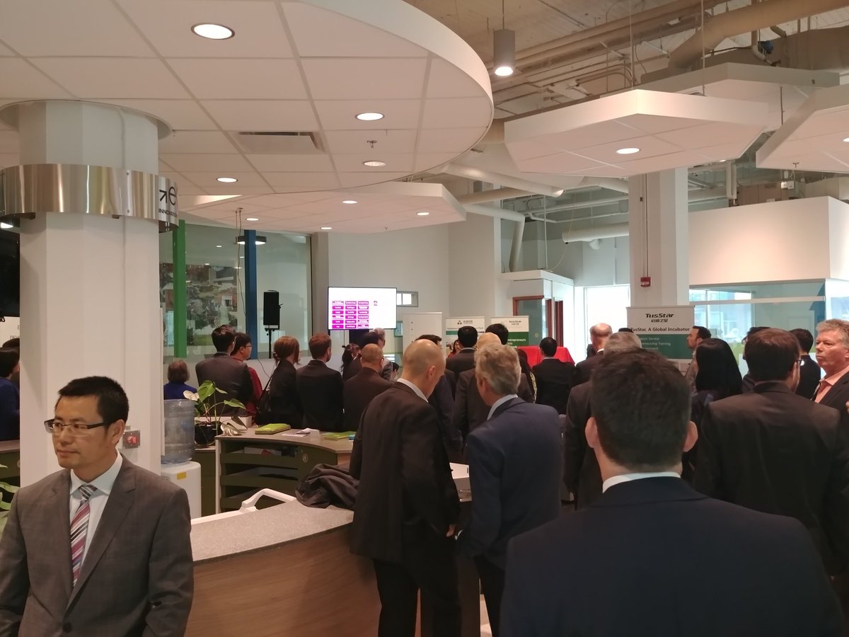 daleschaub1's tweet photo. Raucous crowd to announce the new @TECEdmonton
And #tusstar Accelerator Exchange. Even
@doniveson @YEGMayorOffice in attendance. https://t.co/b8XtBERj44