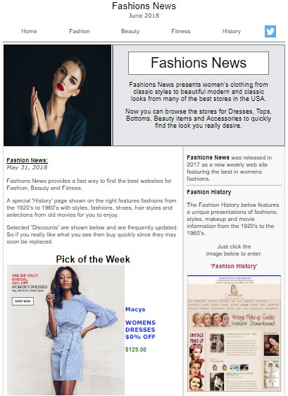 visions@netvisions.com
<a href="/_fashionsnews/">visions@netvisions.com</a>
See the Fashions News Home page with
link to Fashions, Beauty, Fitness and a Fashions
History page so that you can see Fashion
all the way back to the 1920s
Just go to:
fashionsnews.com