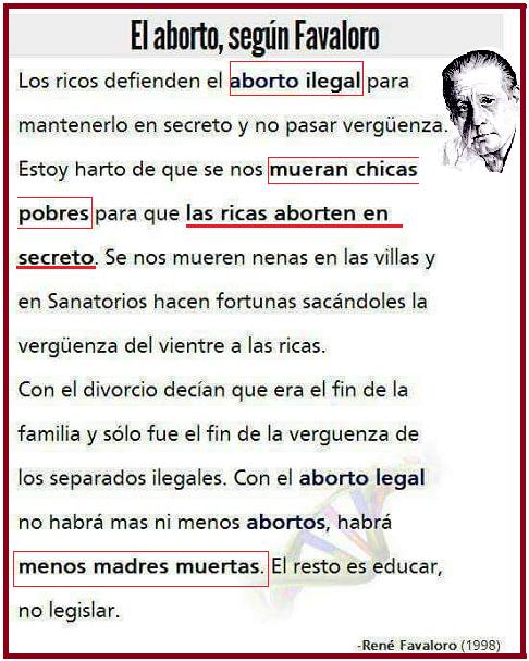 #VotenAbortoLegal Hace 20 años lo decia Favaloro muy claro