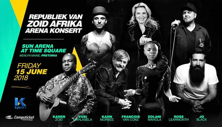 AfrikaansM's tweet photo. 🎸🤘🏻Het jy al kaartjies vir die grootste partytjie in Pretoria? Bespreek vandag nog jou plek vir die #RepubliekVanZoidAfrika Arena konsert: 👉https://t.co/smnhY6AZ0X @Sekretaresse https://t.co/di8z9xstkw