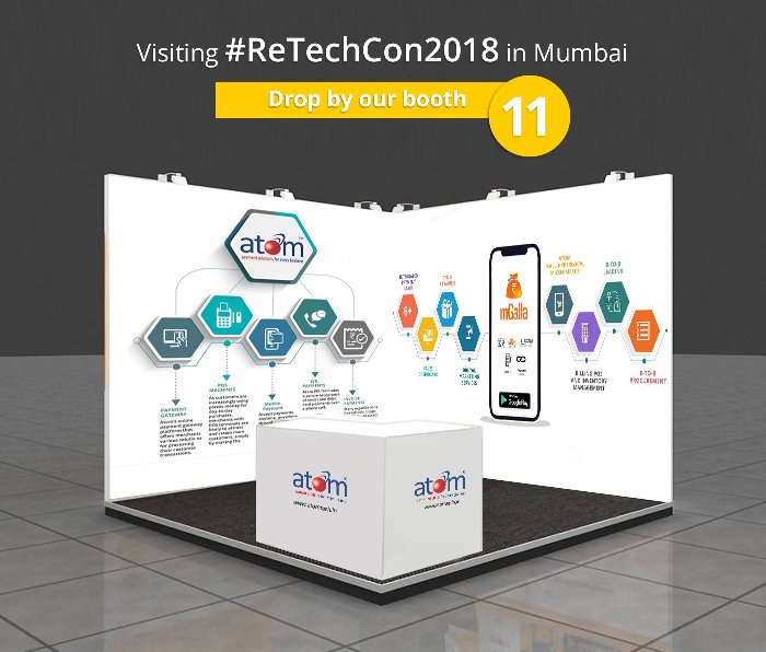 nttdatapayments's tweet image. Visiting  #ReTechCon2018 Mumbai? Drop by our booth-11 to know why #atomtech is the trusted Payments solution for over 1,00,000 businesses in India.