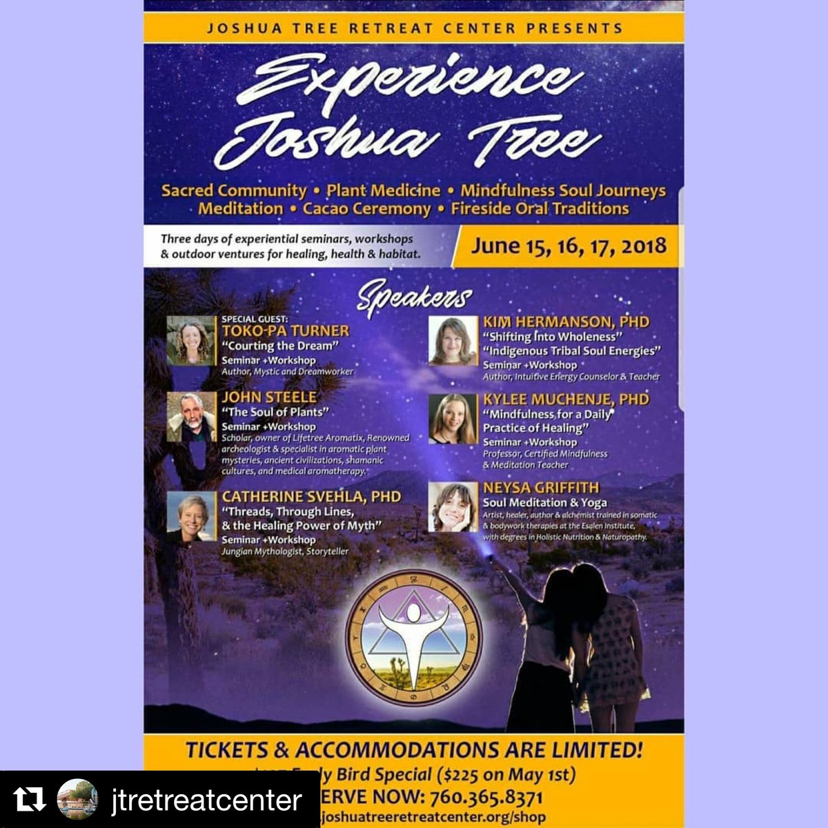JTchamber's tweet photo. ✨MEMBER MONDAY✨
This weekend at the Joshua Tree Retreat Center!  Call (760) 365-8371 for reservations! •
•
#joshuatree #jtree #socal #california #jtrc #joshuatreeretreatcenter #sacredcommunity #commUNITY https://t.co/egHIEHY2R7