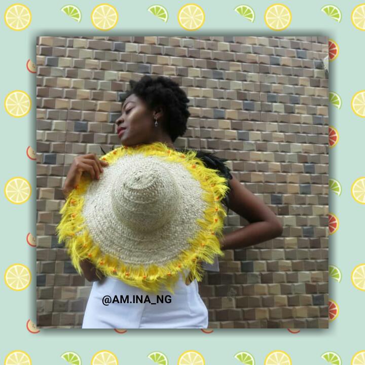 aminashopper's tweet photo. You can slay the AM.INA yellow hat or just chill at the beach (or pool, lol). #AMINAwoven  #WovenWithLoveFromAMINA https://t.co/kIzwf105XW